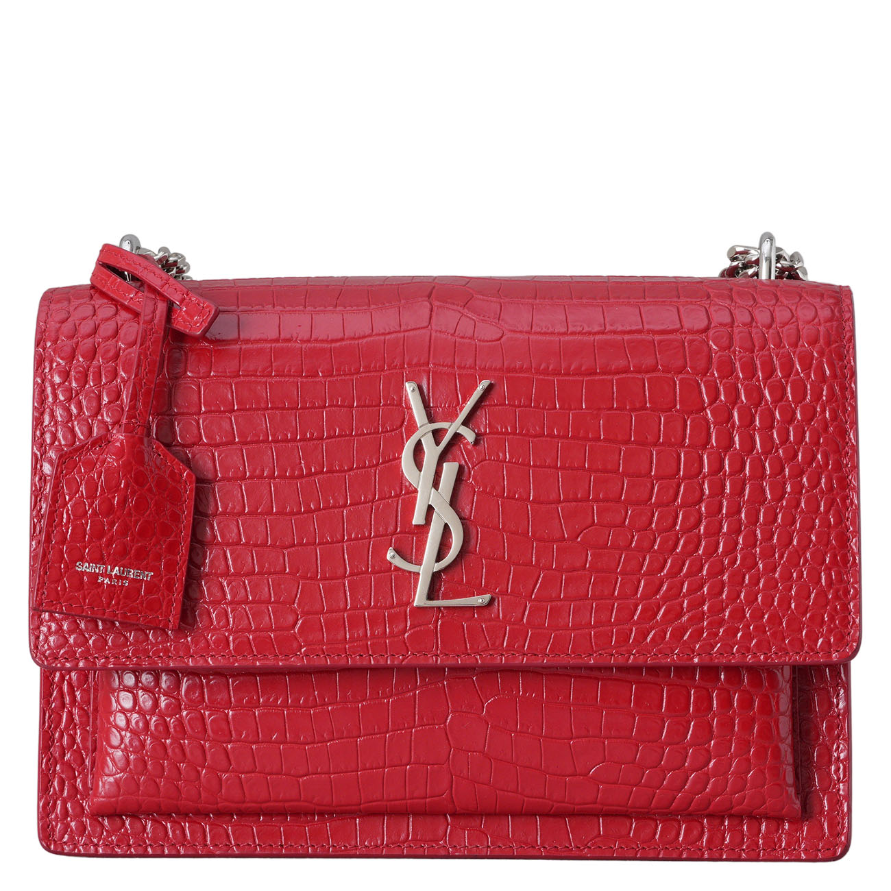 YVES SAINT LAURENT(USED)생로랑 442906 크로커 패턴 선셋백 미듐